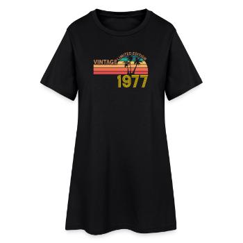 Millésime 1977 Edition Limitée Rétro Birthay - Robe T-shirt Femme - noir - Devant