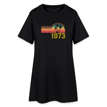 Vintage 1973 Limited Edition Retro Birthay - Women’s T-Shirt Dress - black - Front