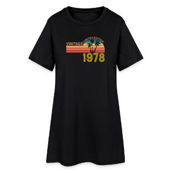 Millésime 1978 Edition Limitée Rétro Birthay - Robe T-shirt Femme - noir - Devant