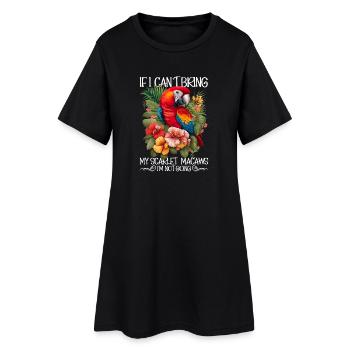Wenn ich meine Scharlacharas nicht mitbringen - Frauen T-Shirt-Kleid - Schwarz - Vorne