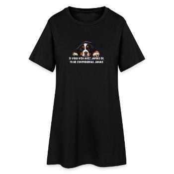 Bouvier bernois - Robe T-shirt Femme - noir - Devant