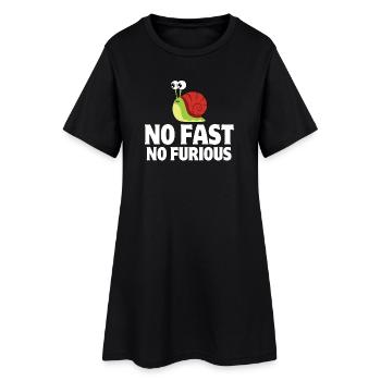 Schnecke, Schnecke, Nacktschnecke - Frauen T-Shirt-Kleid - Schwarz - Vorne