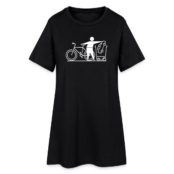 Naturschutz Umweltschützer Umwelt Umweltfreundlich - Frauen T-Shirt-Kleid - Schwarz - Vorne