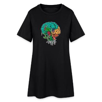 Nachhaltigkeit Umwelt Umweltschützer Baum Erde - Frauen T-Shirt-Kleid - Schwarz - Vorne