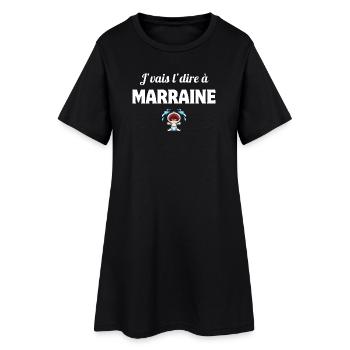 j'vais l'dire, enfant, marraine - Robe T-shirt Femme - noir - Devant