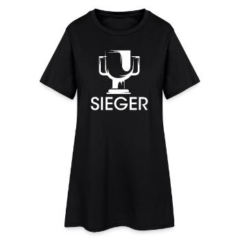 Sieger Pokal Symbol Zeichen Gewinner Wettbewerb - Frauen T-Shirt-Kleid - Schwarz - Vorne