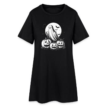 Fantôme d’Halloween - Robe T-shirt Femme - noir - Devant