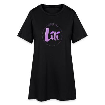 Lili - Robe T-shirt Femme - noir - Devant
