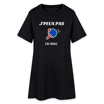 Je peux pas jai paddle - Robe T-shirt Femme - noir - Devant