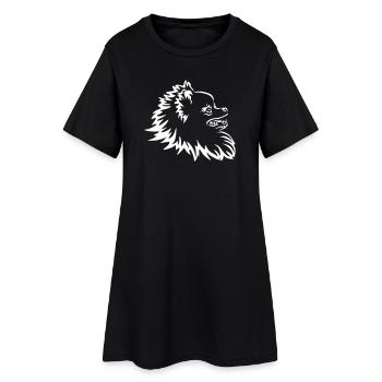 Pomeranian Head "Black Edition" - Women’s T-Shirt Dress - black - Front