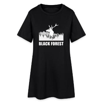 Black Forest - Frauen T-Shirt-Kleid - Schwarz - Vorne