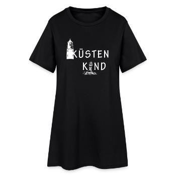 Küstenkind - Frauen T-Shirt-Kleid - Schwarz - Vorne