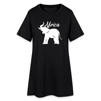 Graphique de l’icône de l’éléphant d’Afrique Elephant Continent - Robe T-shirt Femme - noir - Devant