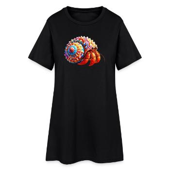 Bernard-l'ermite - Robe T-shirt Femme - noir - Devant