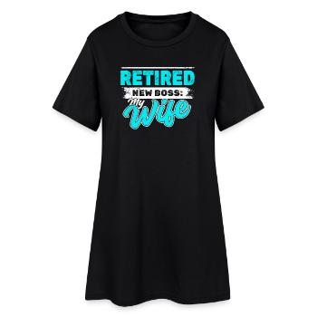 Énoncé de carrière Emploi senior Retraite Congés - Robe T-shirt Femme - noir - Devant