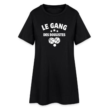 pétanque, fan de pétanque, pétanqueur - Robe T-shirt Femme - noir - Devant