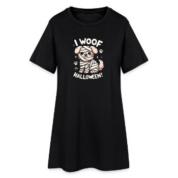 Halloween Mummies Dog - Women’s T-Shirt Dress - black - Front