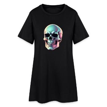 Crâne de Printflow - Robe T-shirt Femme - noir - Devant