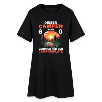 60 Geburtstag Camping Campen Wohnmobil Spruch - Frauen T-Shirt-Kleid - Schwarz - Vorne