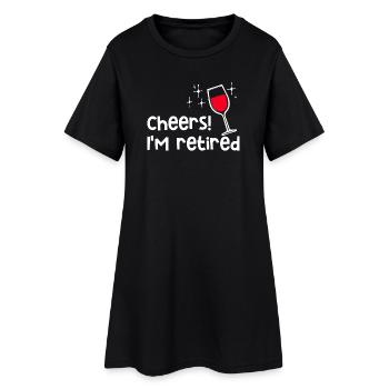 État des pensionnés Retraite des retraités des personnes âgées - Robe T-shirt Femme - noir - Devant