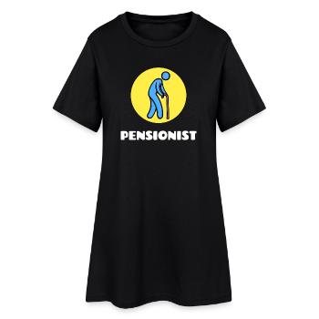 retraite senior dire retraite liberté - Robe T-shirt Femme - noir - Devant