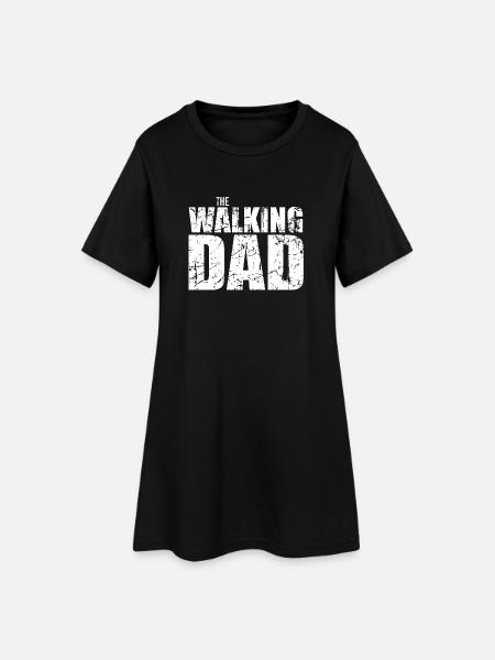Le papa qui marche - Robe T-shirt Femme - noir