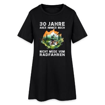 30 Geburtstag Fahrradfahrer Fahrrad Radfahrer - Frauen T-Shirt-Kleid - Schwarz - Vorne