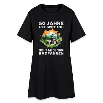 Fahrradfahrer Radfahrer 60 Geburtstag Spruch - Frauen T-Shirt-Kleid - Schwarz - Vorne