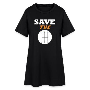 Sauvegardez les manuels - Robe T-shirt Femme - noir - Devant