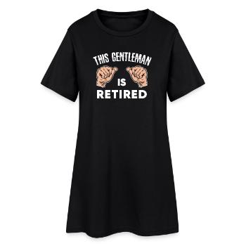 Retraite Relevé de retraite des personnes âgées Liberté - Robe T-shirt Femme - noir - Devant