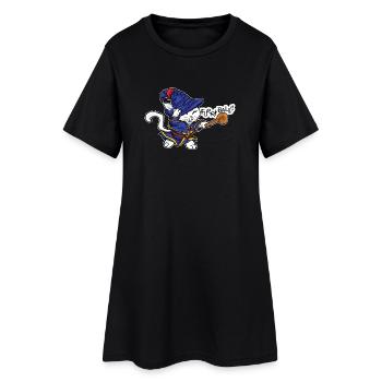 Chat sorcier en enchantement - Robe T-shirt Femme - noir - Devant