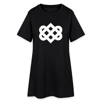 Motif Tribal Abstrait Élégant - Robe T-shirt Femme - noir - Devant