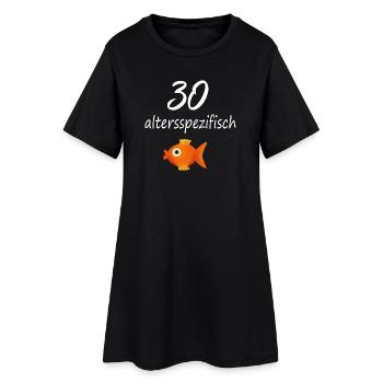 30. Geburtstag dreißig - Frauen T-Shirt-Kleid - Schwarz - Vorne