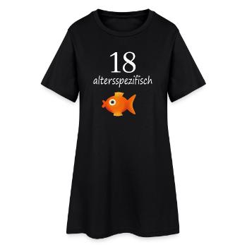 18.Geburtstag volljährig - Frauen T-Shirt-Kleid - Schwarz - Vorne