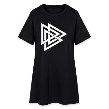 Symbole norvégien -FRONT - Robe T-shirt Femme - noir - Devant