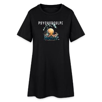 Psychopulpe Octopus Sous-Marine - Robe T-shirt Femme - noir - Devant
