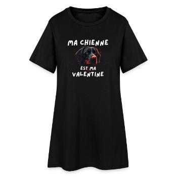 Ma Chienne Valentine - Robe T-shirt Femme - noir - Devant