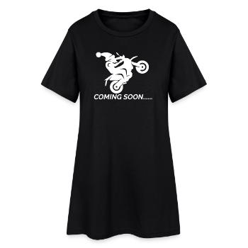 Père Noël à venir bientôt Père Noël moto Wheelie - Robe T-shirt Femme - noir - Devant