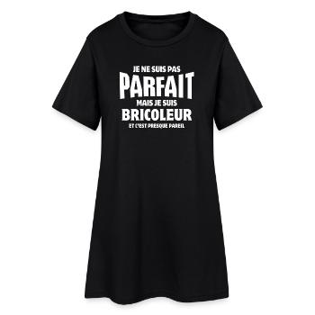 bricoleur, bricolage, bricoler - Robe T-shirt Femme - noir - Devant