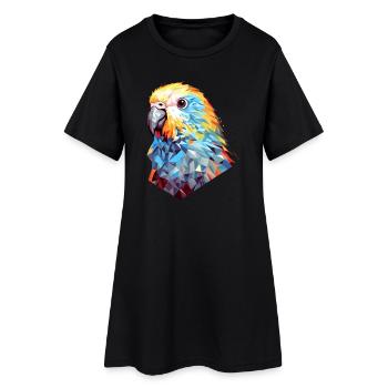 Perruche Polygone Bird Perruches - Robe T-shirt Femme - noir - Devant