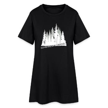 Schwarzwaldmädel - Frauen T-Shirt-Kleid - Schwarz - Vorne