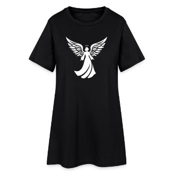 Halo de Noël Angel Silhouette - Robe T-shirt Femme - noir - Devant