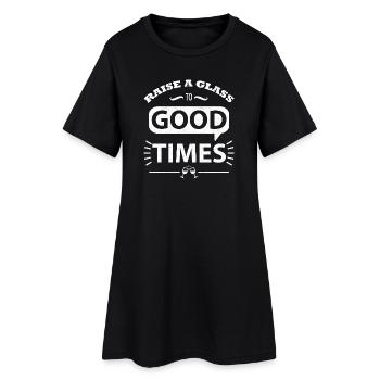 Levez votre verre aux bons moments - Robe T-shirt Femme - noir - Devant