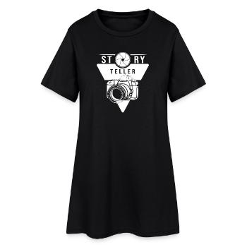 Storyteller - Frauen T-Shirt-Kleid - Schwarz - Vorne