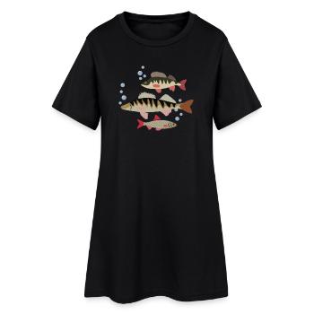 Poisson - Robe T-shirt Femme - noir - Devant