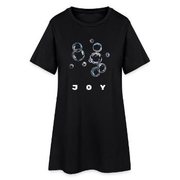 Joy, Bubble Happiness Positive Energy Shirt - Robe T-shirt Femme - noir - Devant