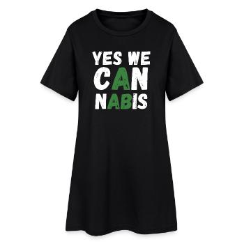 Oui, nous le cannabis ! - Robe T-shirt Femme - noir - Devant