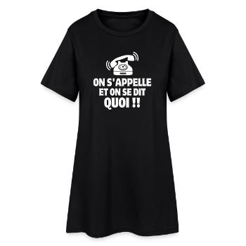 chtimi, chti, ch'timi , c'est le nord - Robe T-shirt Femme - noir - Devant