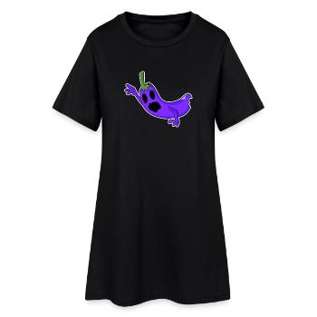 Zombie, Aubergine, Horreur, Effrayant - Robe T-shirt Femme - noir - Devant