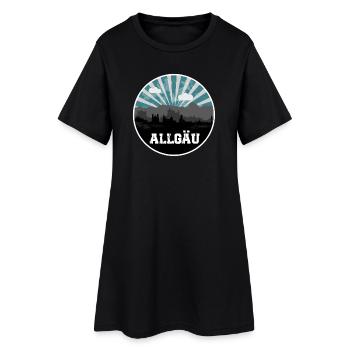 Ligne d’horizon de l’heure bleue de l’Allgäu - Robe T-shirt Femme - noir - Devant